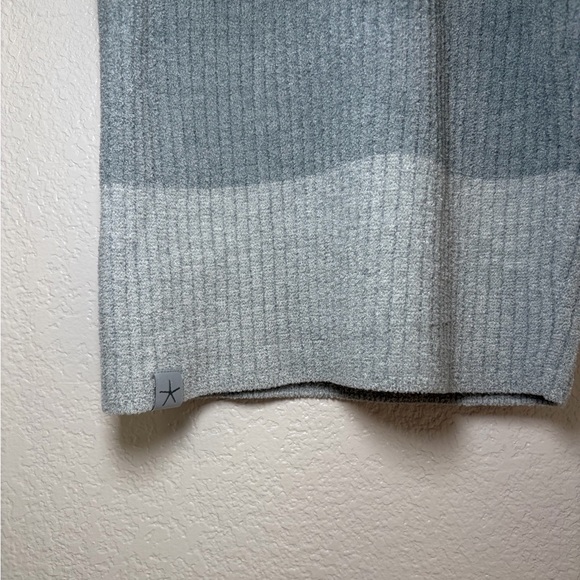 Barefoot Dreams CozyChic Ultra Lite Gray Heather Blocked Ankle Wide-Leg Pants L - Picture 4 of 8